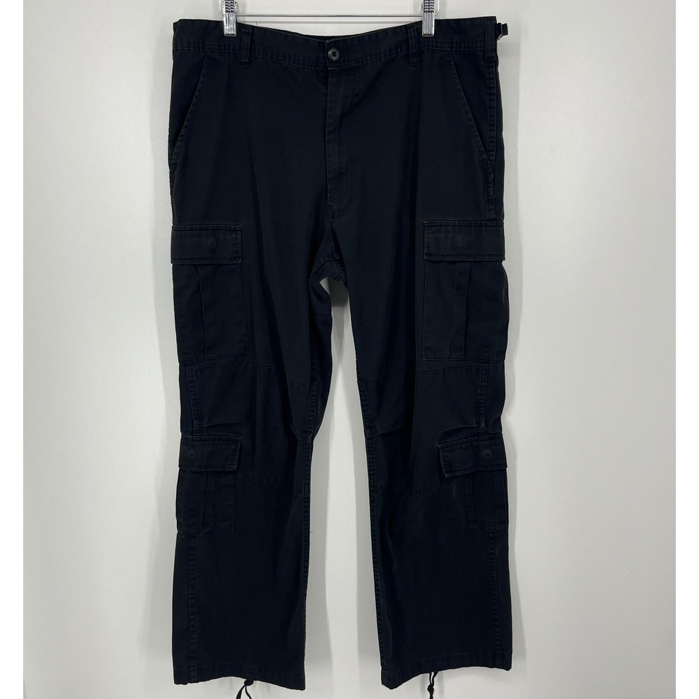 Rothco BDU Cargo Pants Mens Large Regular Black Tactical Military Style Utility